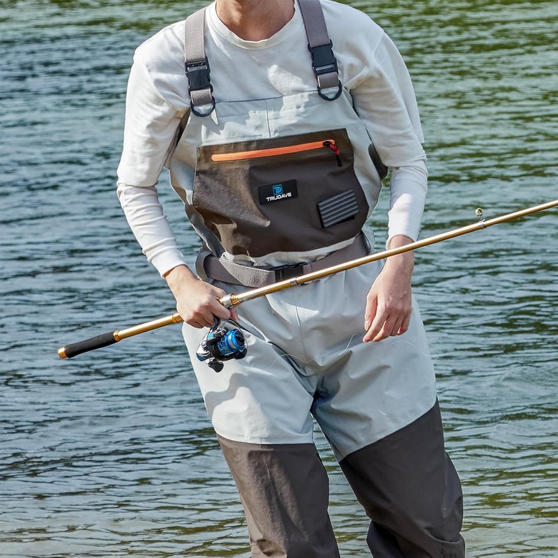 Trudave Store Fishing Waders, Waterproof Chest Waders for Men & Women, Lightweight Insulated Stockingfoot Waders Breathable Fly Fishing Waders for Fishing Hunting - Image 5